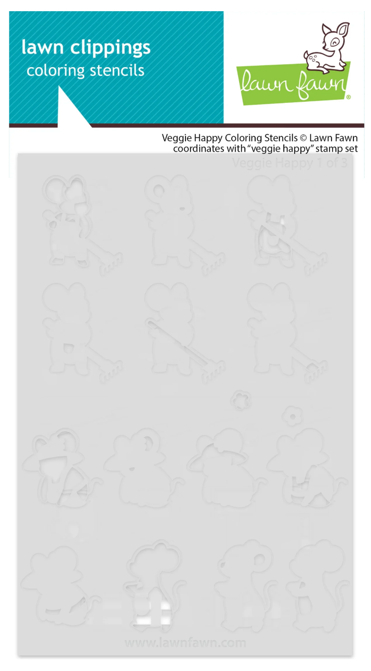 Veggie Happy Coloring Stencils