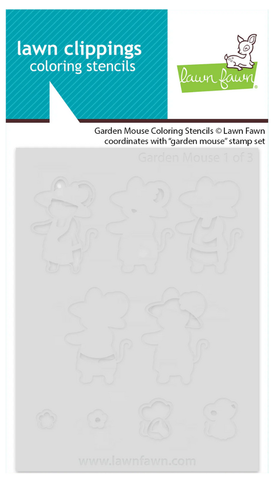 Garden Mouse Coloring Stencils