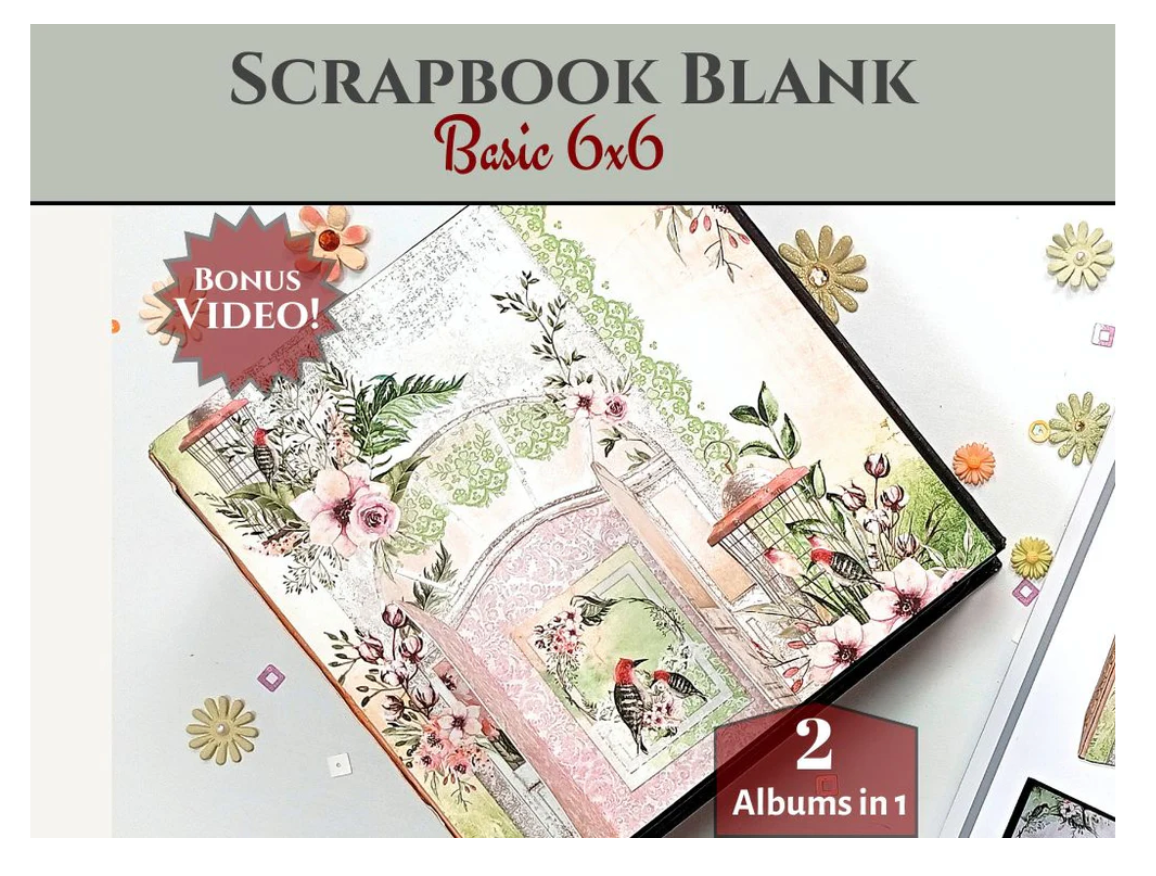 CrafTreat Scrapbook Blanks - Basic 6x6 - Black & Kraft Color