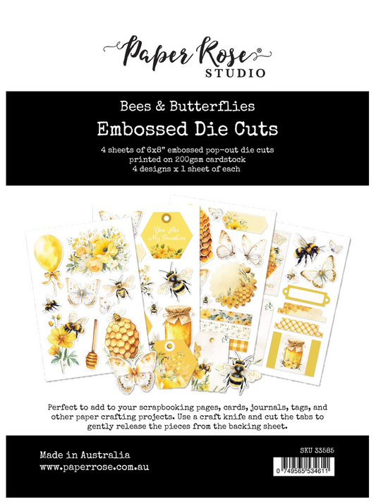 Bees & Butterflies Embossed Die Cuts