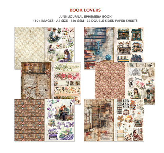 Book Lovers- Junk Journal & Ephemera Book