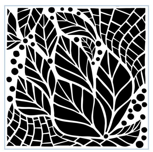 TCW Abstract Leaves Stencil