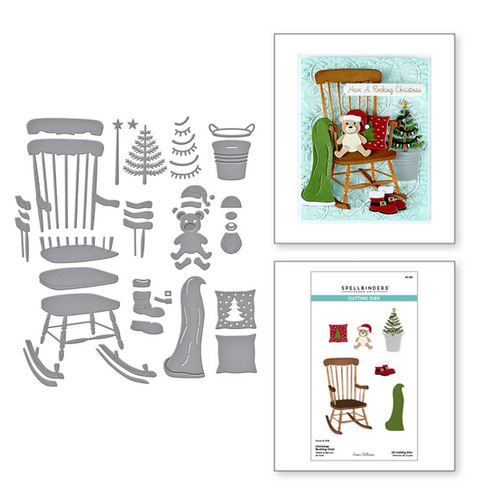 Christmas Rocking Chair Etched Dies