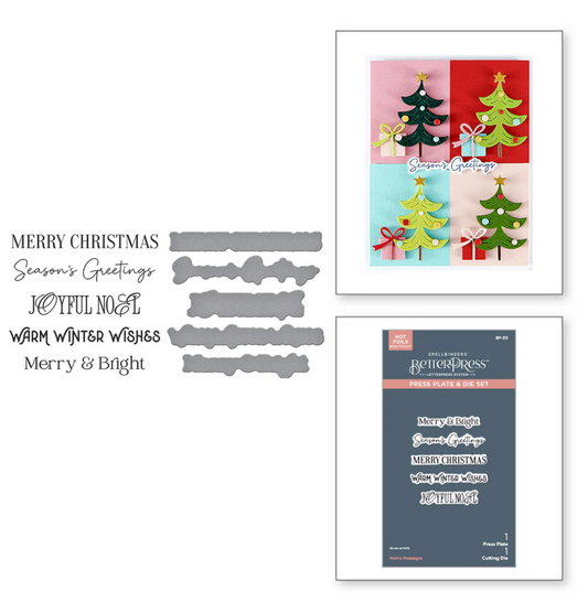 Merry Messages Plate & Die Set