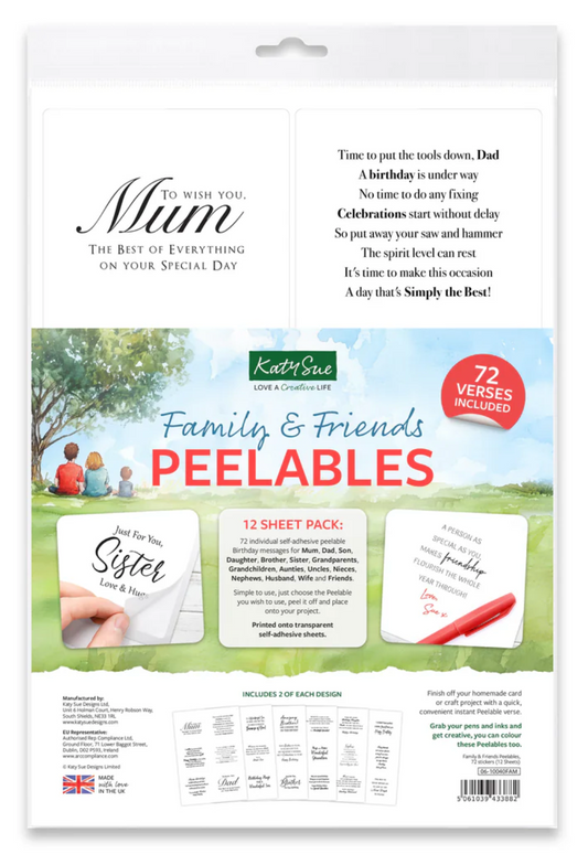 Family & Friends Peelables, 72 Stickers