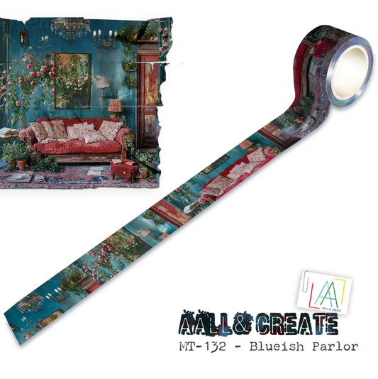 Blueish Parlor  Layered Washi Tape