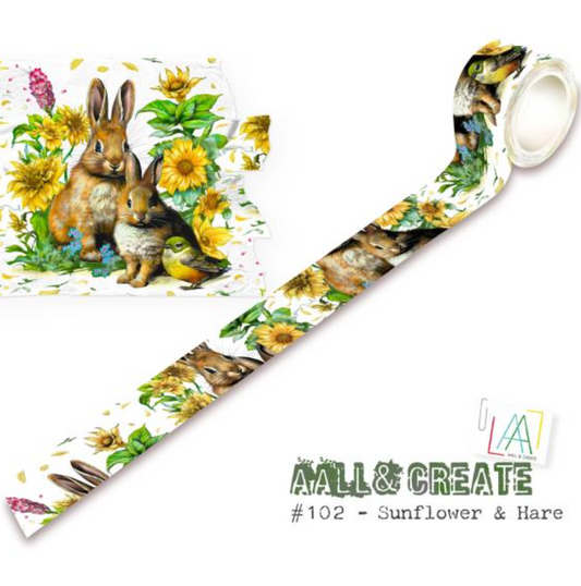 Sunflower & Hare Layered Washi Tape