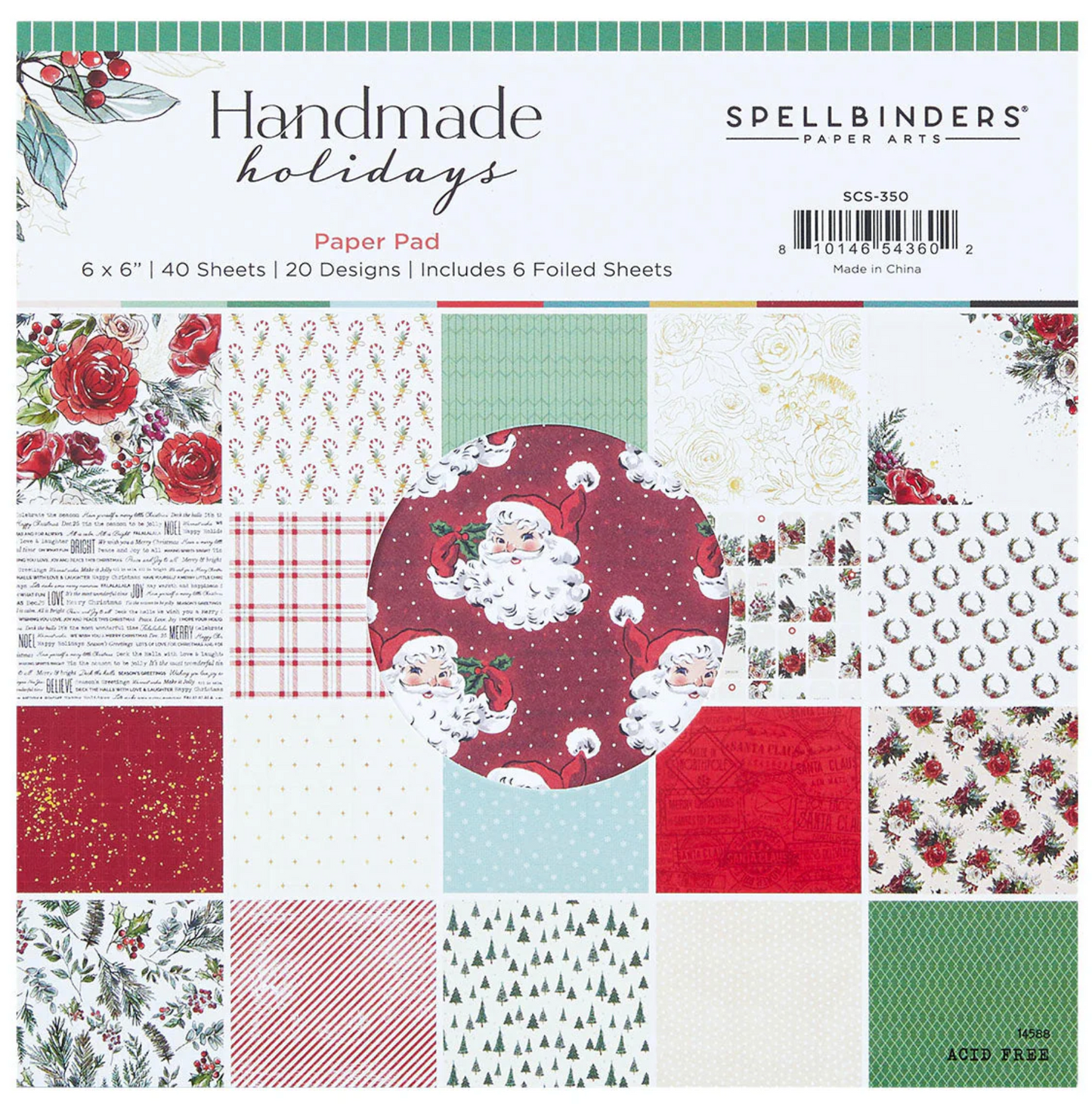 Spellbinders Handmade Holidays 6x6 Paper Pad