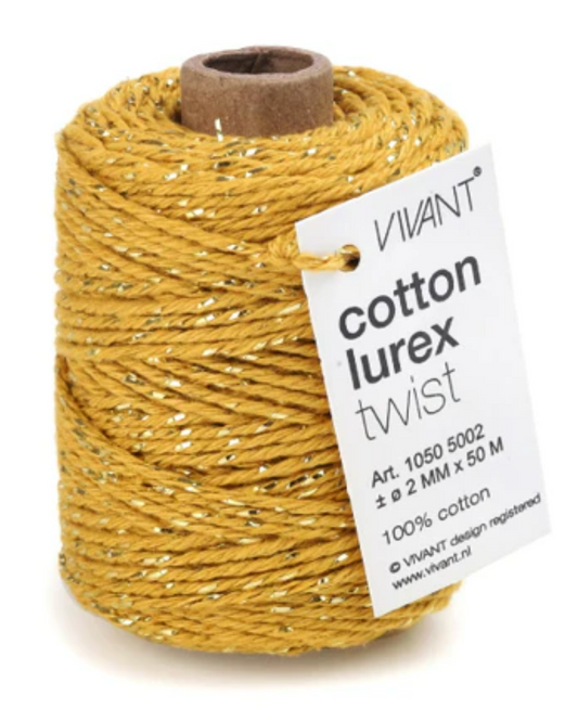 Vivant Lurex Ocre/Kurkuma Cotton Cord -54.68 yards