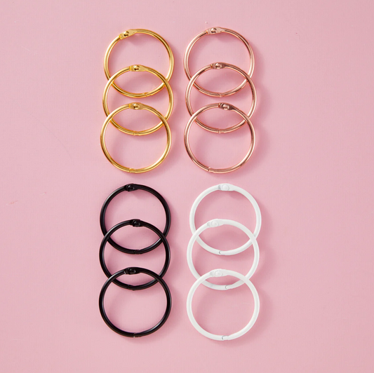 Spellbinders 1.5" Book Rings - 12 pack