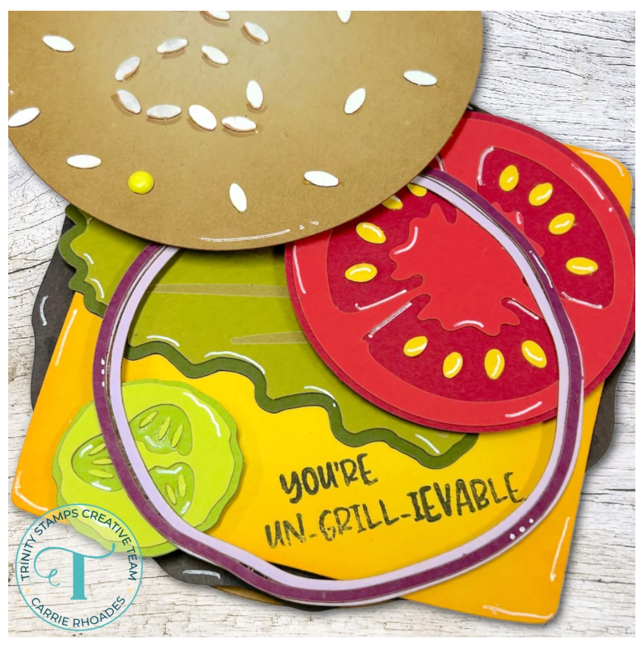 Trinity Stamps Buildable Burger Die Set - Circle Card Add-On