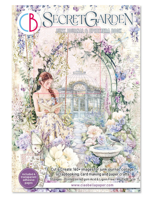 Secret Garden Junk Journal & Ephemera Book A4 32/Pkg