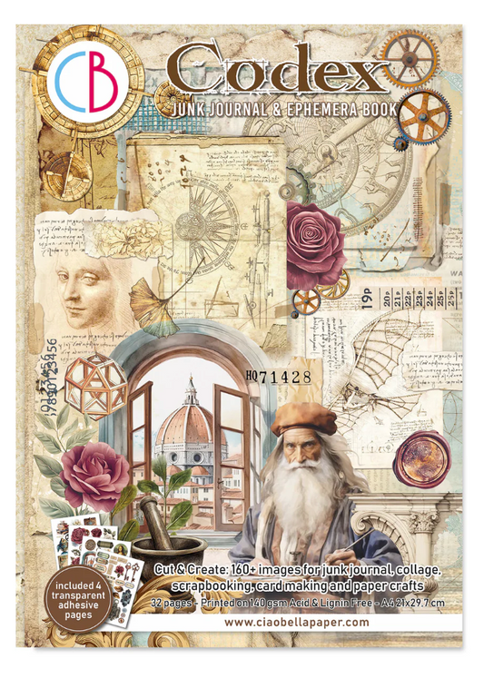 Codex Junk Journal & Ephemera Book A4 32/Pkg
