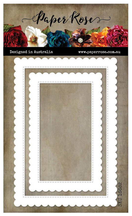 Scalloped Rectangle Frames Metal Cutting Die