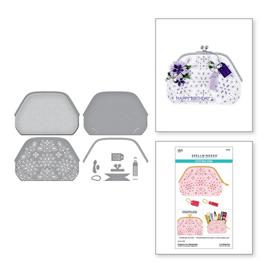 Spellbinders Gorgeous You Makeup Bag Etched Dies