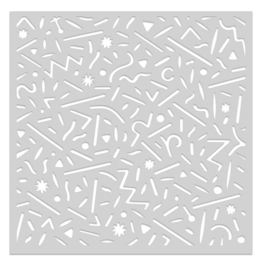 Hero Arts Dancing Lines Stencil