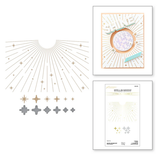 Sparkle Background Glimmer Hot Foil Plate & Die Set