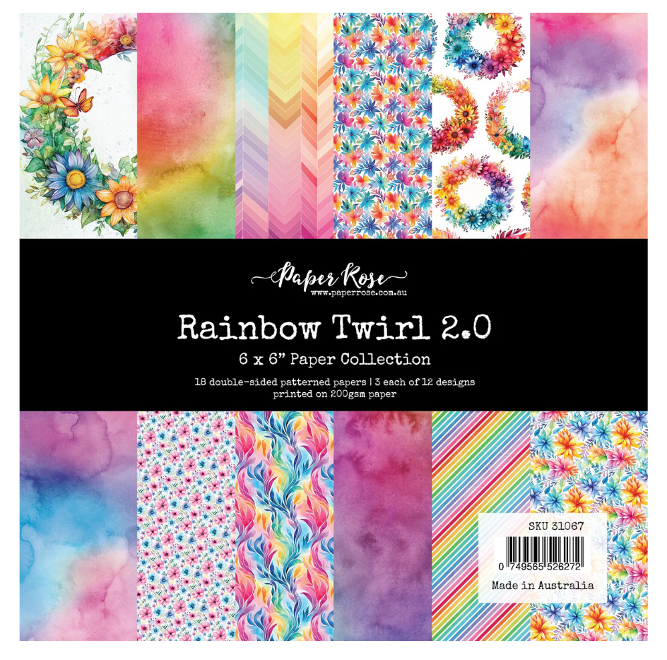 Rainbow Twirl 2.0 6x6 Paper Collection