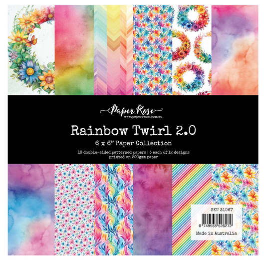 Rainbow Twirl 2.0 6x6 Paper Collection