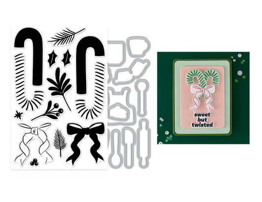 Hero Arts Candy Cane Swag Stamp & Cut Set
