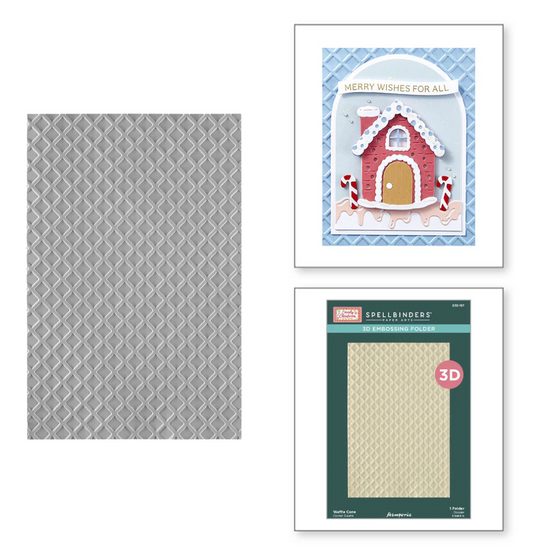 Spellbinders Waffle Cone 3D Embossing Folder
