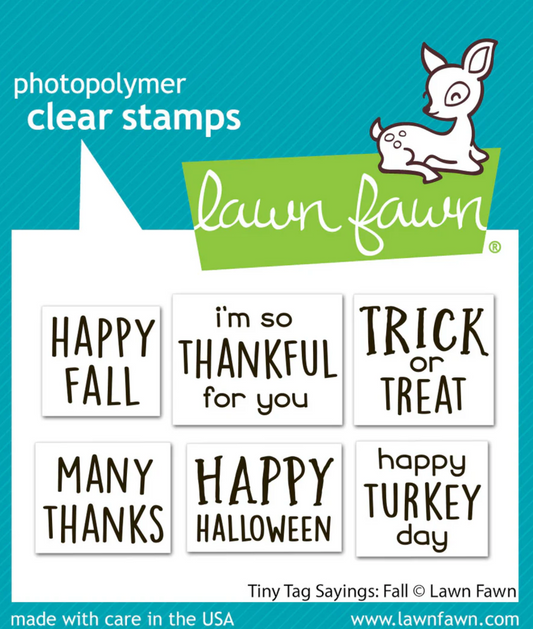 Lawn Fawn Tiny Tag Sayings: Fall