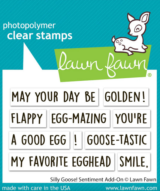 Lawn Fawn Silly Goose! Sentiment Add-On Stamps