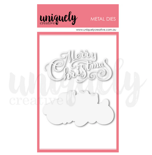 Uniquely Creative Merry Christmas Script Die