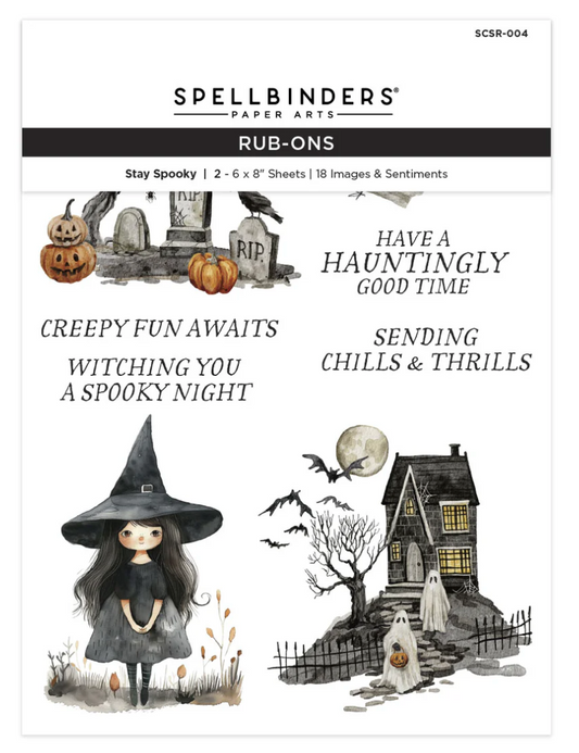 Spellbinders Stay Spooky Rub-On Sheets