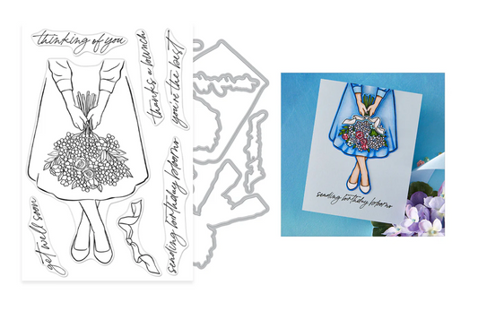 Hero Arts Summer Bouquet Stamp & Cut Set