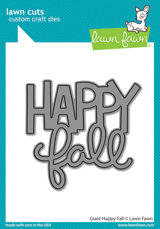 Lawn Fawn Giant Happy Fall Sentiment Die