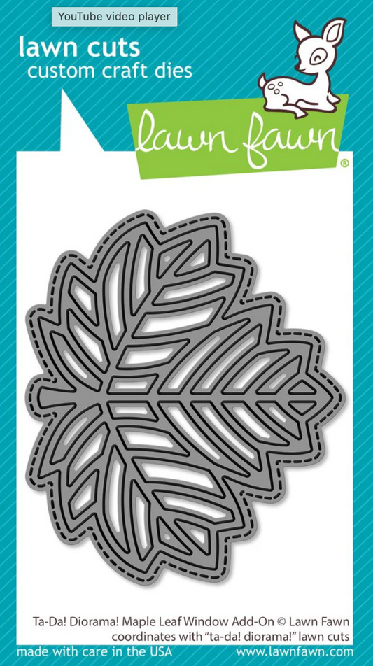 Lawn Fawn Ta-Da Diorama! Maple Leaf Window Add-On die