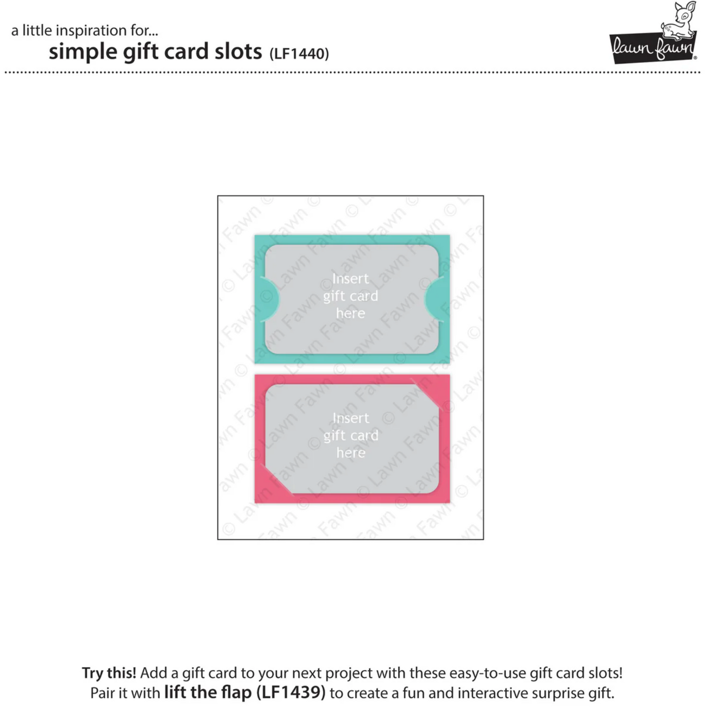 Lawn Fawn Simple Gift Card Slots Dies