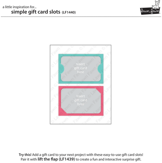 Lawn Fawn Simple Gift Card Slots Dies