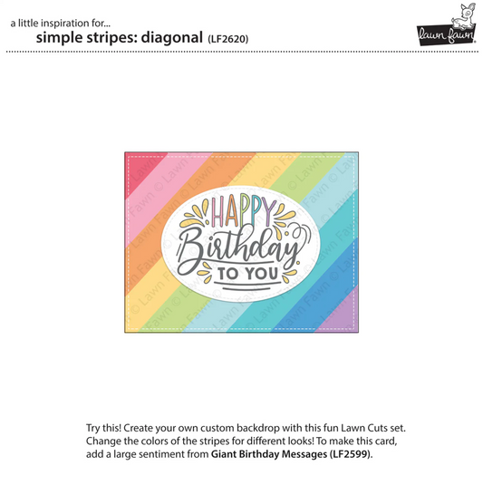Lawn Fawn Simple Stripes: Diagonal