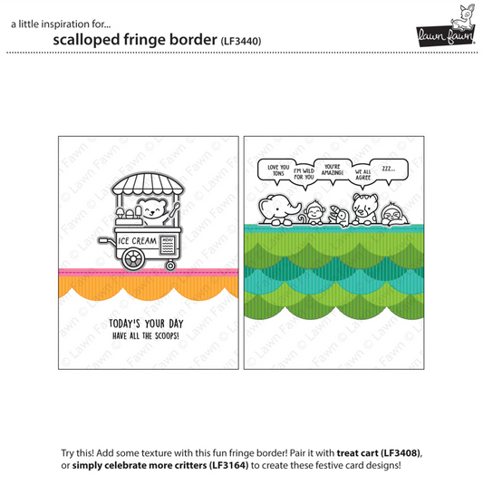Lawn Fawn Scalloped Fringe Border Die