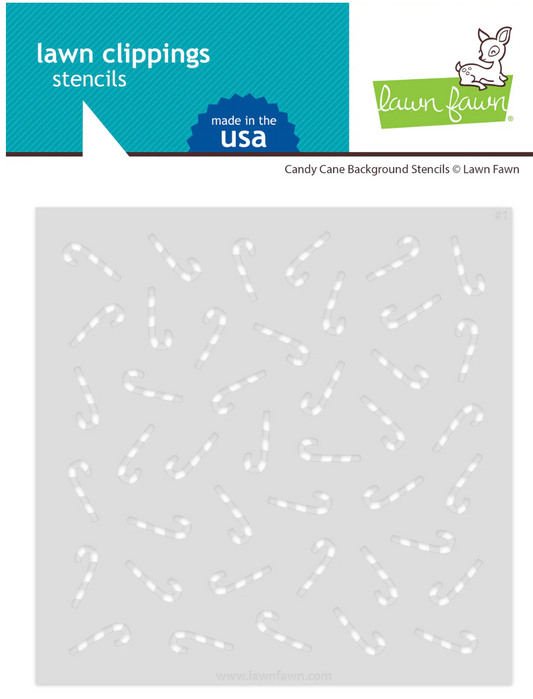 Lawn Fawn Candy Cane Background Stencils