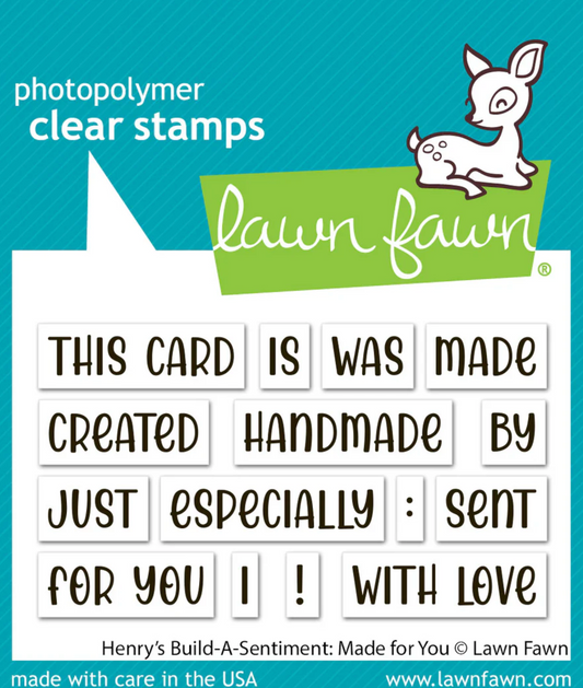 Lawn Fawn Henry's Build-A-Sentiment: Made for You