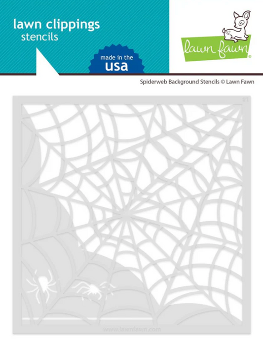 Lawn Fawn Spiderweb Background Stencil