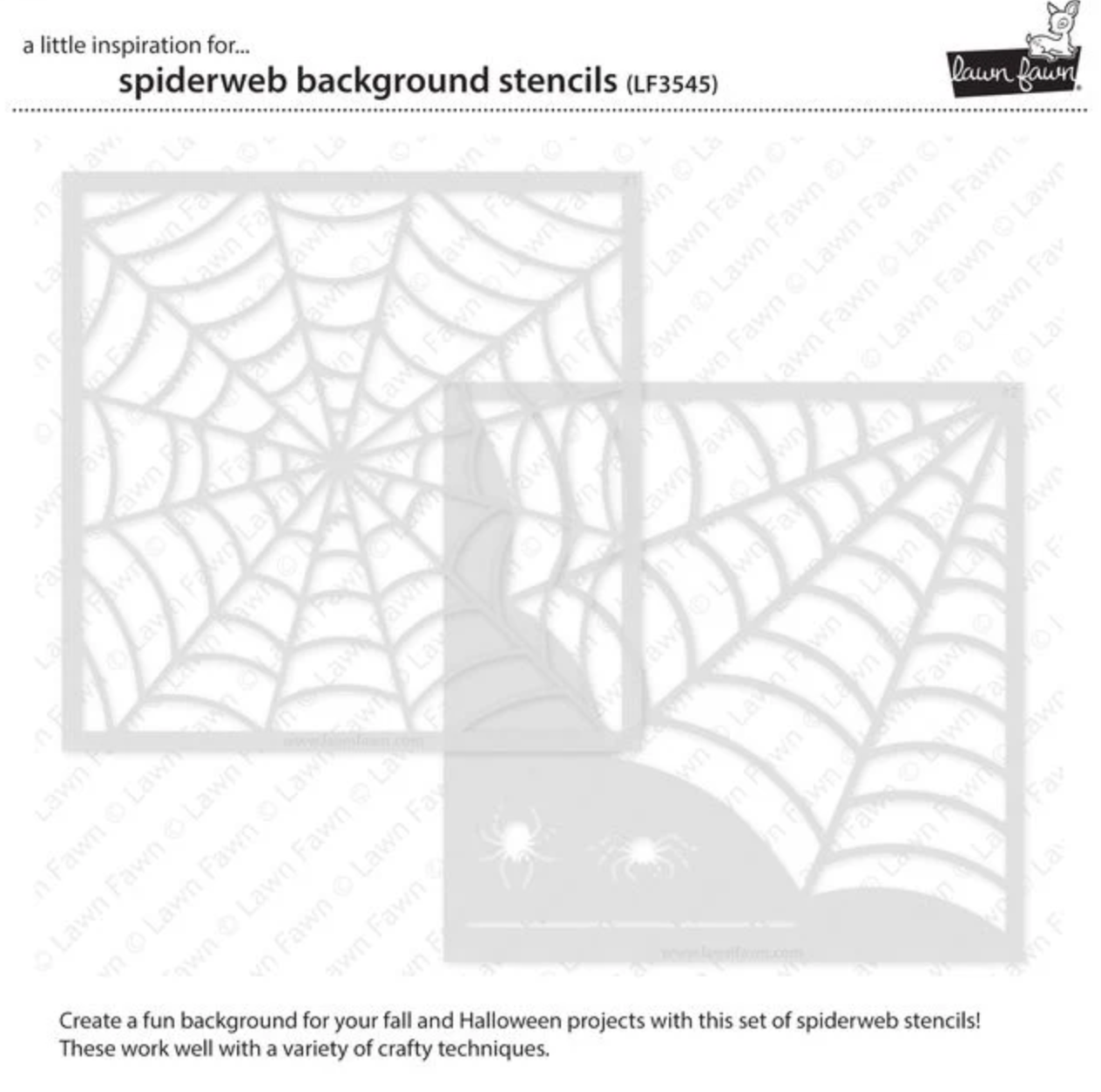Lawn Fawn Spiderweb Background Stencil