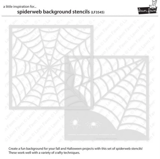 Lawn Fawn Spiderweb Background Stencil
