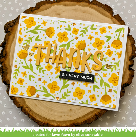Lawn Fawn Spring Blossoms Background Stencils