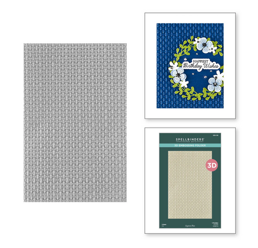 Spellbinders Linen 3D Embossing Folder
