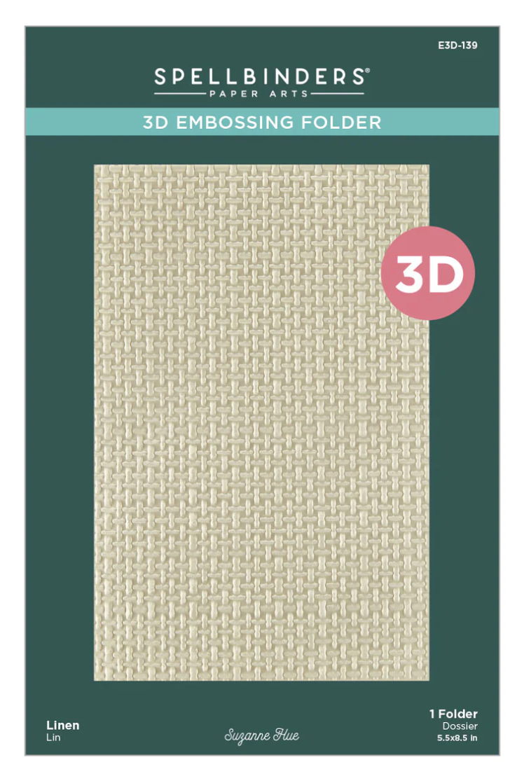 Spellbinders Linen 3D Embossing Folder