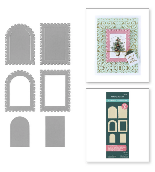 Spellbinders Postage Stamps 3D Emboss & Cut Folder