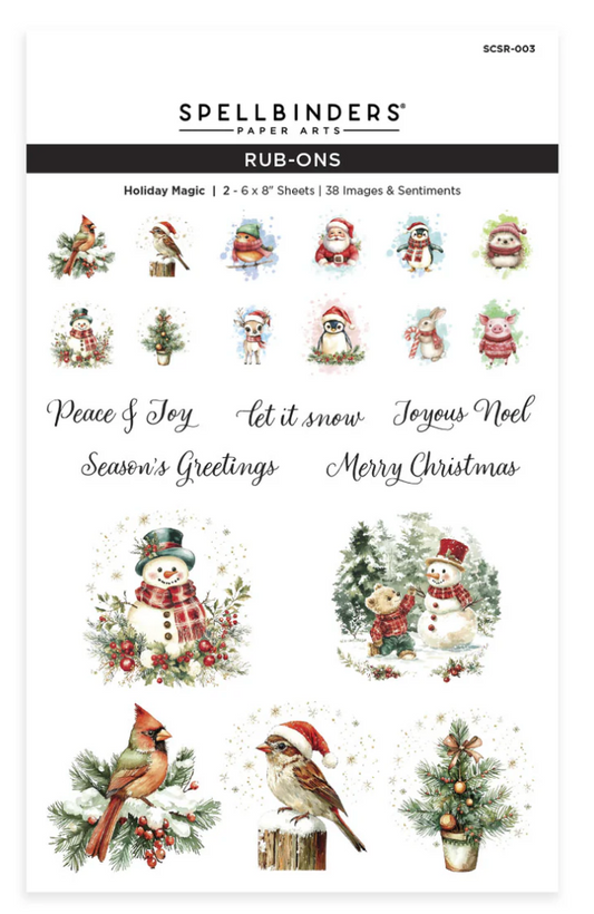 Spellbinders Holiday Magic Rub-Ons from