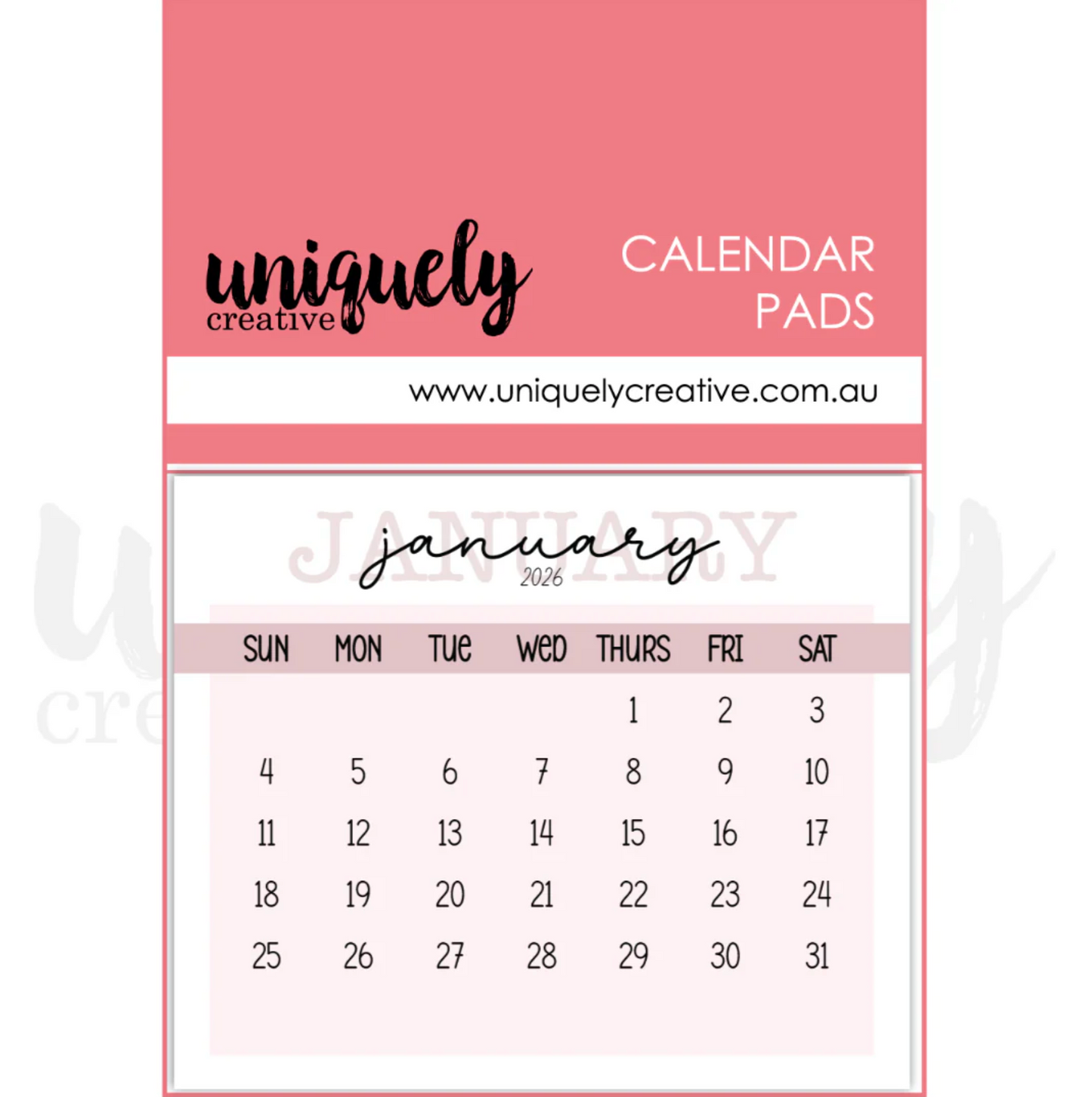 Uniquely Creative Calendar Pads
