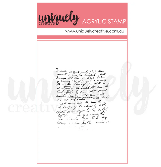 Uniquely Creative Vintage Script Mark Making Mini Stamp
