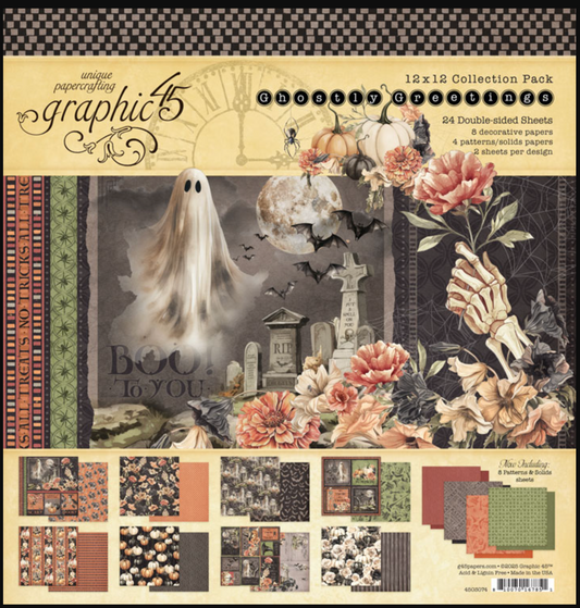 Graphic 45 Ghostly Greetings 12×12 Collection Pack