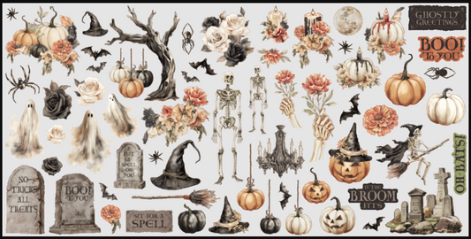 Graphic 45 Ghostly Greetings Ephemera Set